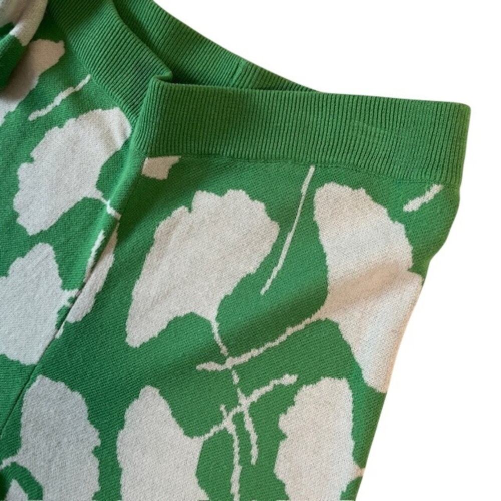 Diane von Furstenberg Wrap Top Pant Set Green Leaf Print Resort Quiet Luxury - Picture 12 of 14